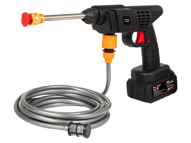 Blow WM-02 akkumulátoros magasnyomású mosó, 2 db akku (44-352)