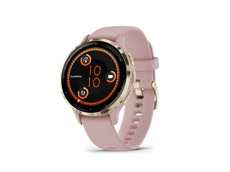 Venu 3S rose, cream gold, silicone band