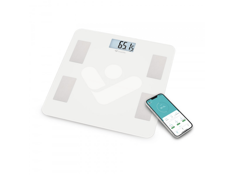 TrueLife FitScale W4 BT intelligens személymérleg, fehér