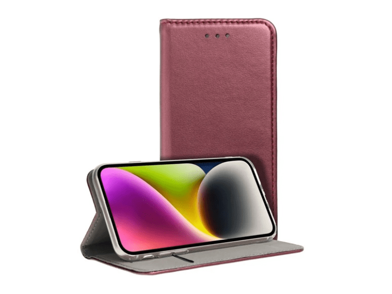 Gigapack Apple iPhone 15 Pro Max Flip tok, burgundi (GP-145020)