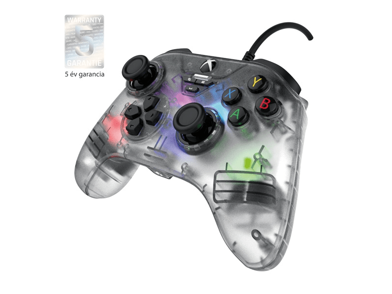 Snakebyte Xbox Series X vezetékes kontroller - átlátszó SB922350