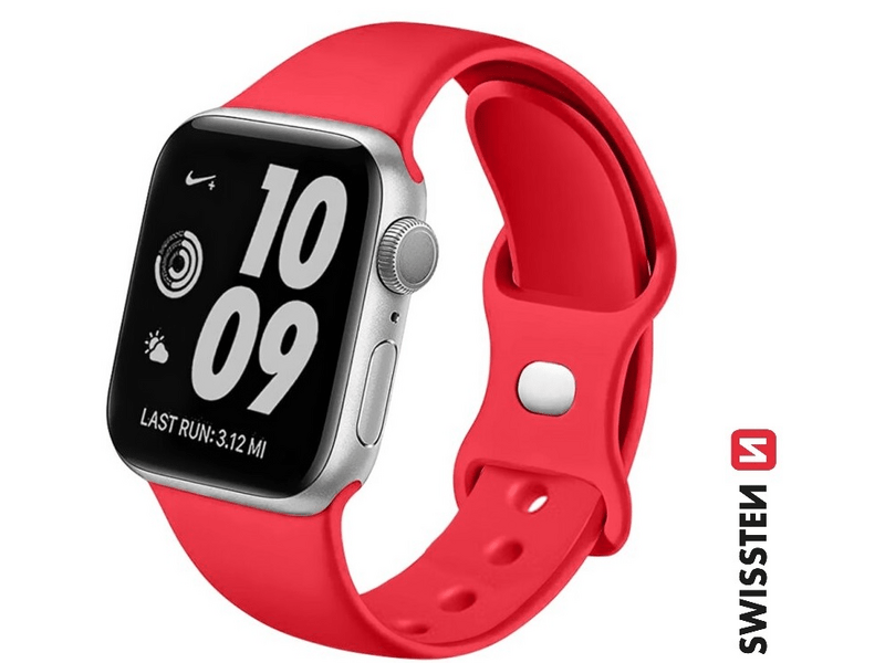 Swissten iWatch szíj 38-40 mm, piros (46000102)