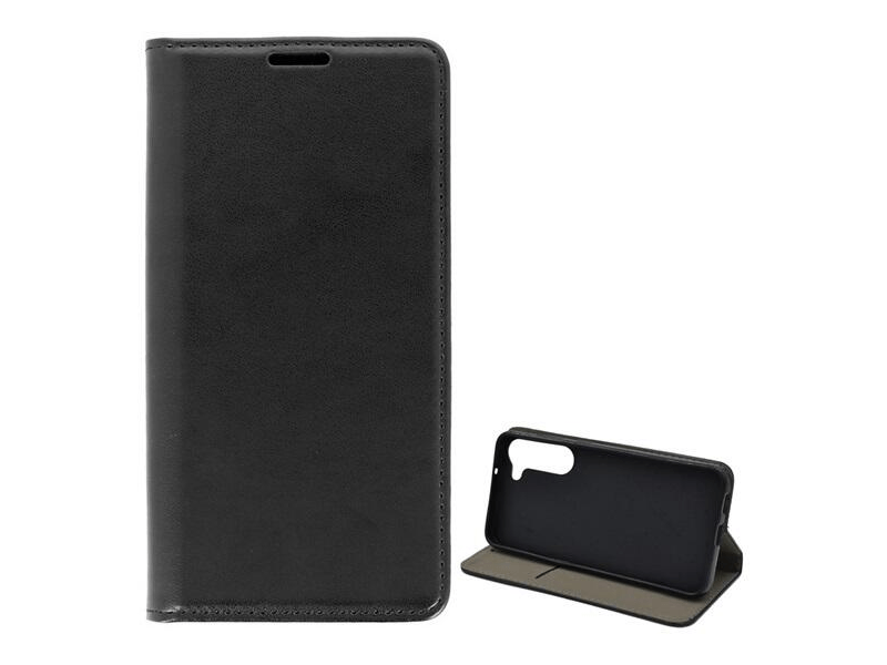 Gigapack Samsung Galaxy S23+ Bőr hatású flip tok, fekete (GP-134909)