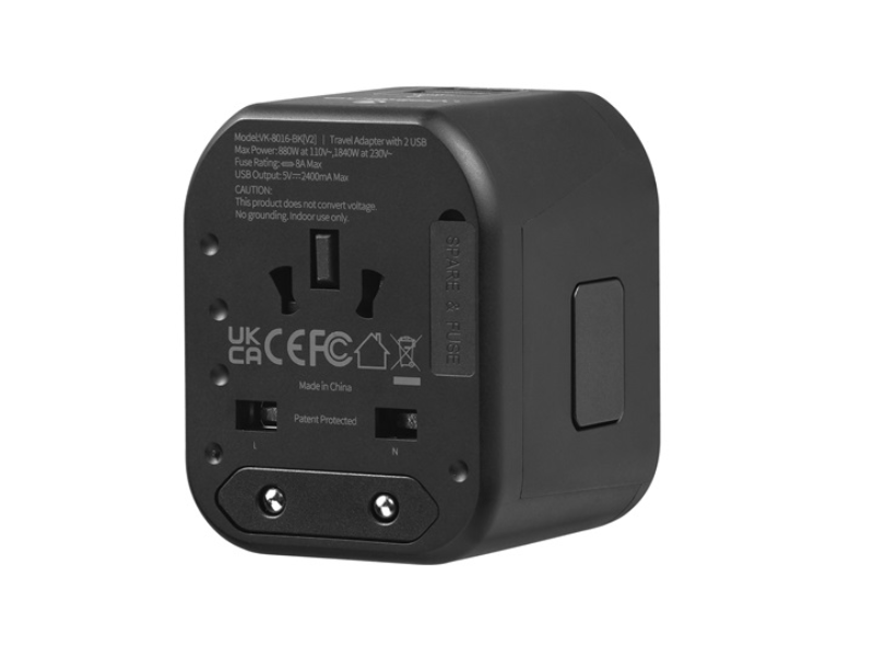 Volkano INTERNATIONAL SERIES Univerzális utazó töltőadapter (VK8016BK)