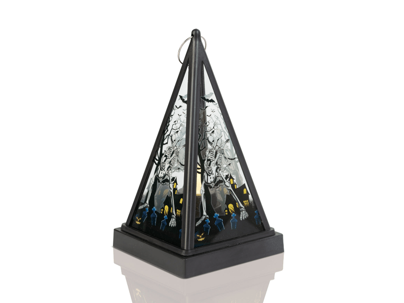 Family 56549B Halloween LED lámpás csontváz, fekete