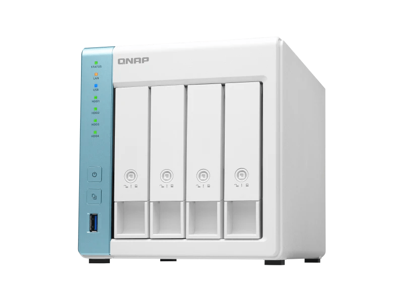 NAS,4fiók,1GB RAM,2x100/1000, 3xUSB3.2