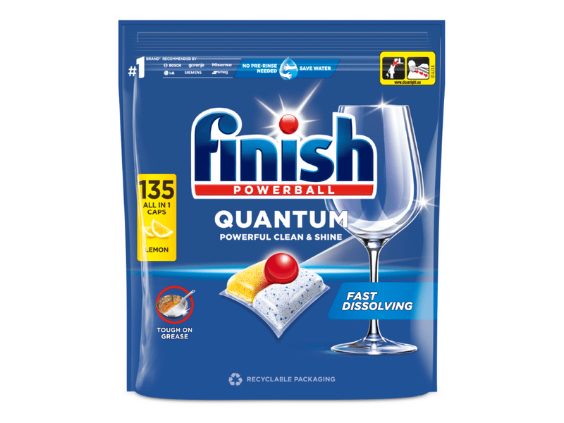 Finish Quantum All in 1 mosogatógép kapszula, citromos 135 db (3282108)