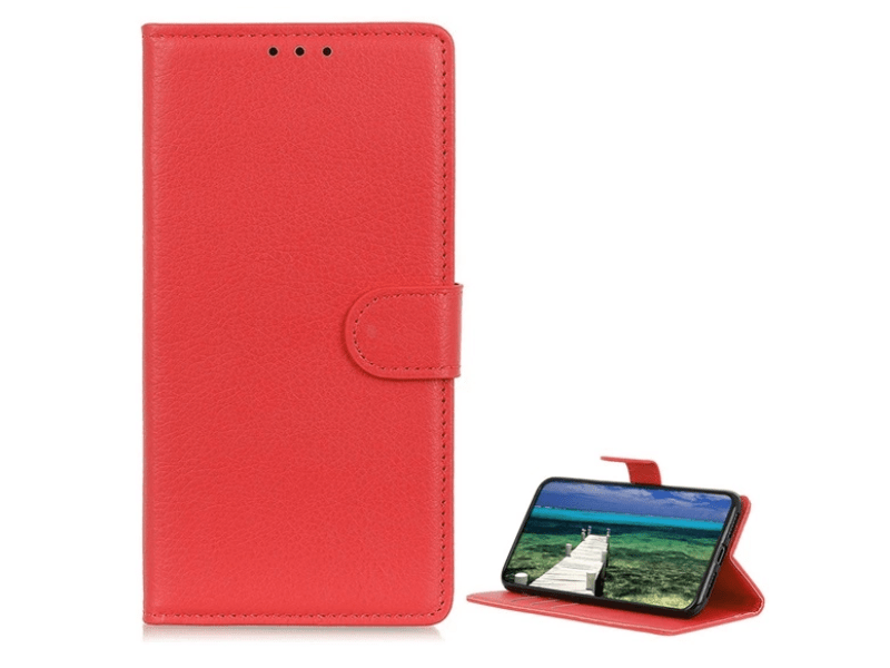 Gigapack Xiaomi 14 Ultra Bőr hatású flip tok, piros (GP-156126)