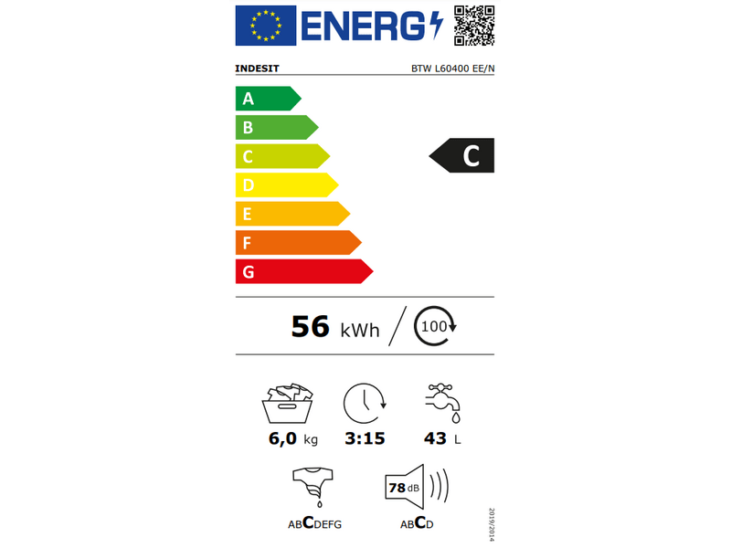 Indesit BTW L60400 EE/N Felültöltős mosógép