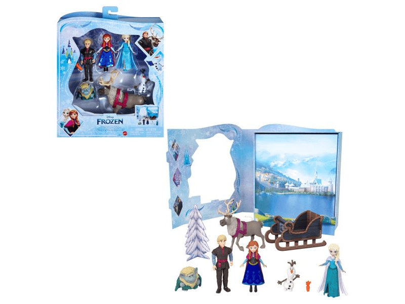 Jégvarázs: Mesekönyv játékszett mini babákkal (HLX04)