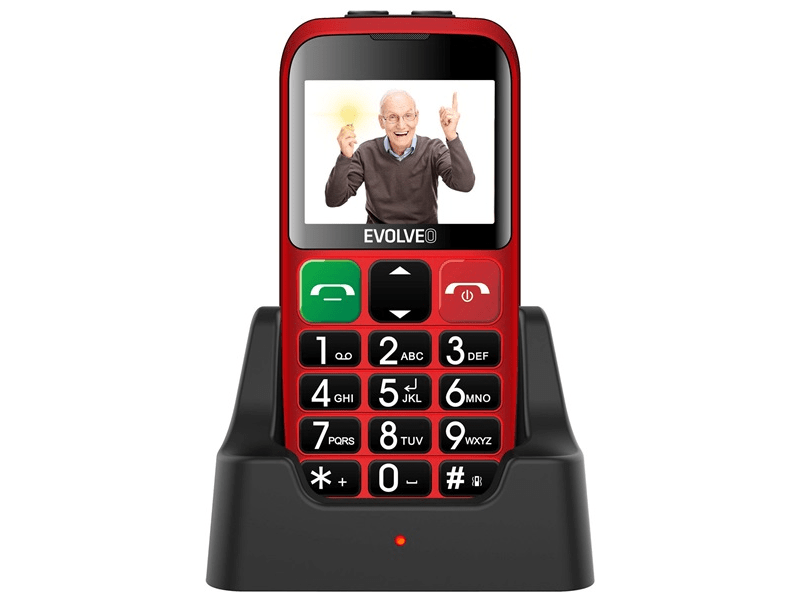Evolveo EasyPhone ET Nyomógombos mobiltelefon, piros (SGM EP-851-ETR)