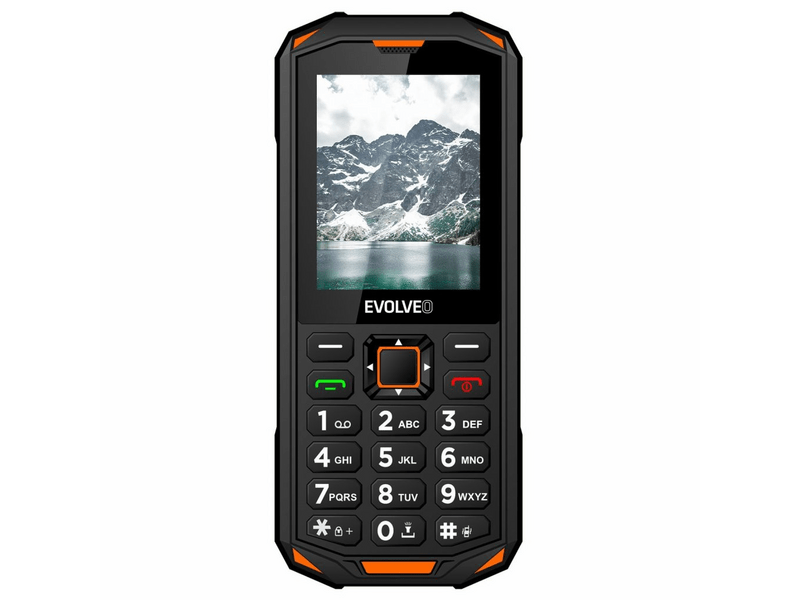 Evolveo StrongPhone X5 Mobiltelefon, fekete/narancssárga
