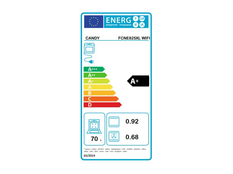 Candy FCNES825XL Beépíthető sütő