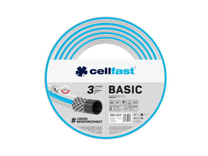 Cellfast Basic 3 rétegű locsolótömlő 3/4