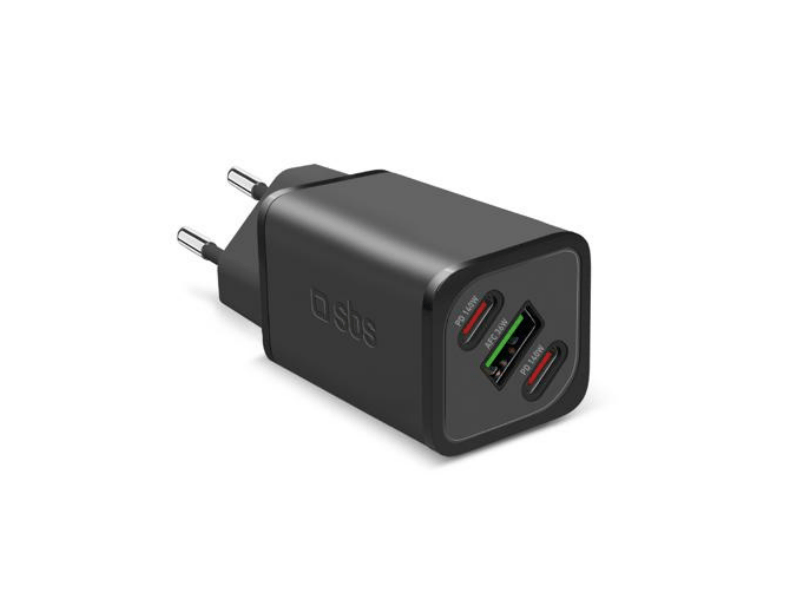 SBS GaN 140W hálózati töltő, fekete (TETRGANUSB2CPD140W)