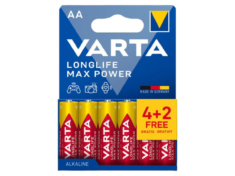 Varta Longlife Max Power AA/LR6 baterije, 6 kom (4706101736)