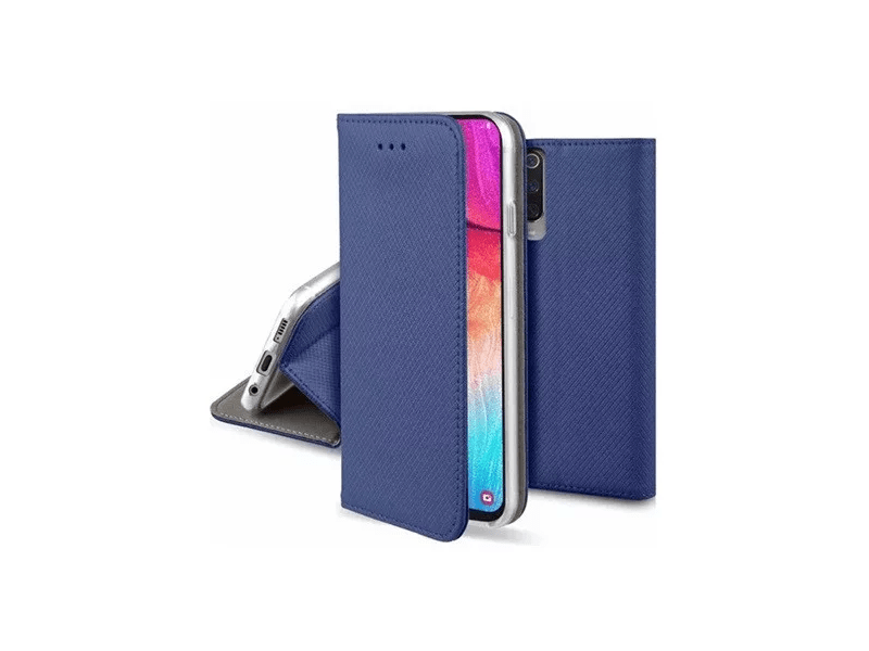 Gigapack Samsung Galaxy S23 Ultra Bőr hatású flip tok, sötétkék (GP-134947)