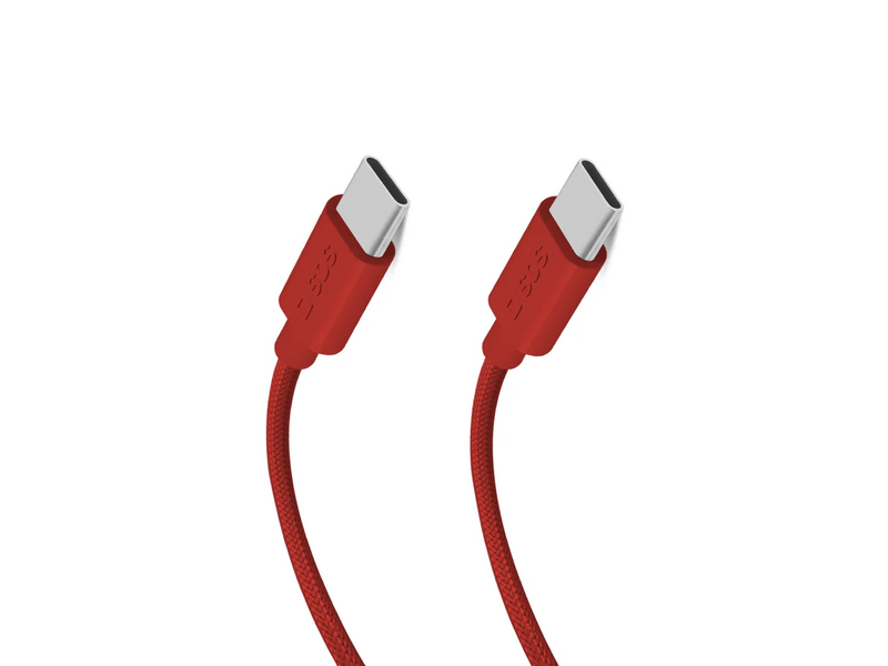 SBS USB-C - USB-C kabel, 1,5 m, crveni (TECABLETISSUETCCR)
