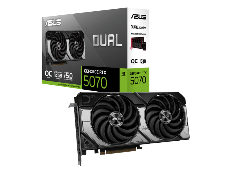 Asus Dual GeForce RTX 5070 OC Edition 12GB GDDR7 Videókártya