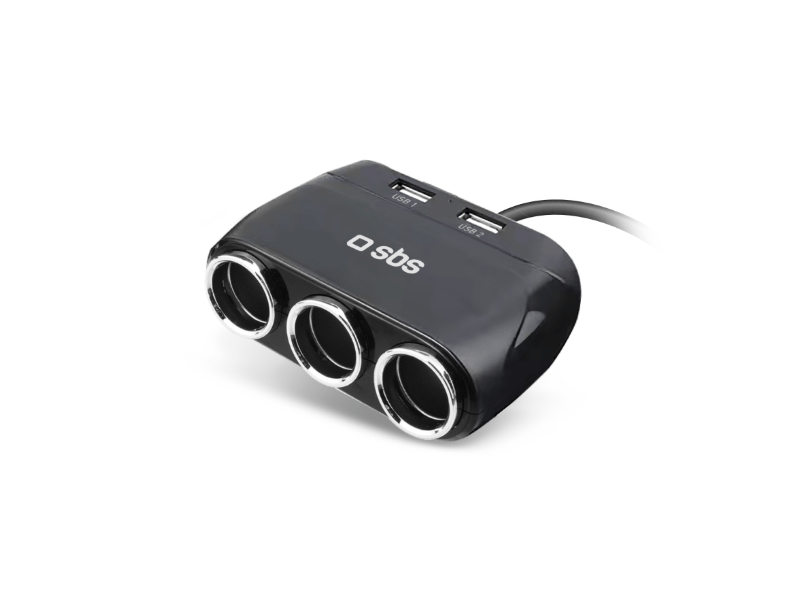 SBS 12W Szivargyújtós autóstöltő, 2xUSB-A (TECRSPLIT324AK)