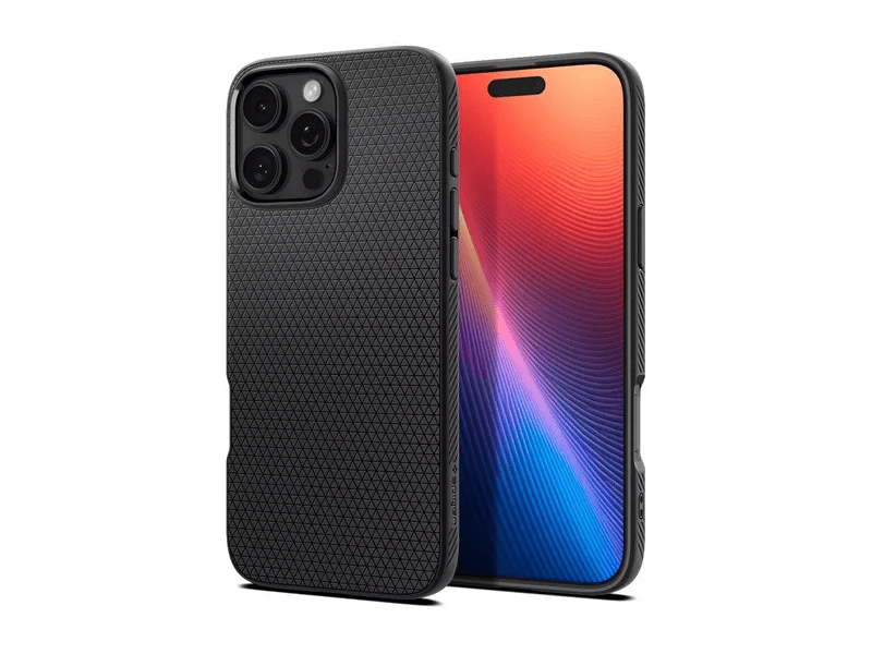 Spigen ACS08117 iPhone 16 Pro Szilikon tok, fekete