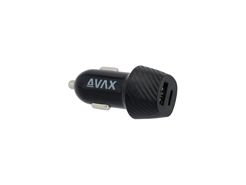 Avax CC302B Carly Autós töltő, USB+Type C