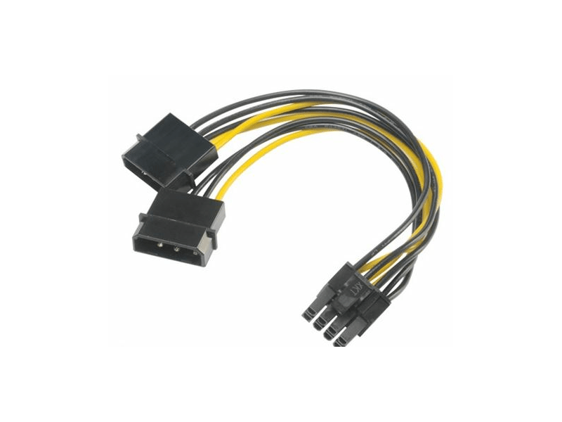 Akasa AK-CBPW20-15 4pin Molex, 6+2pin PCIe adapter, 15cm