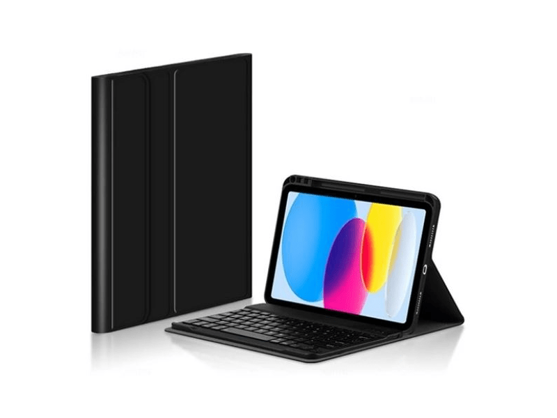 Gigapack Apple iPad 10.9 (2022) Bőr hatású flip tok, fekete (GP-138232)