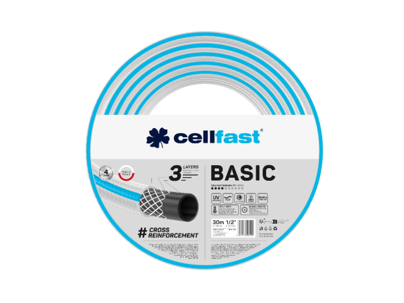 Cellfast Basic 3 rétegű locsolótömlő 1/2