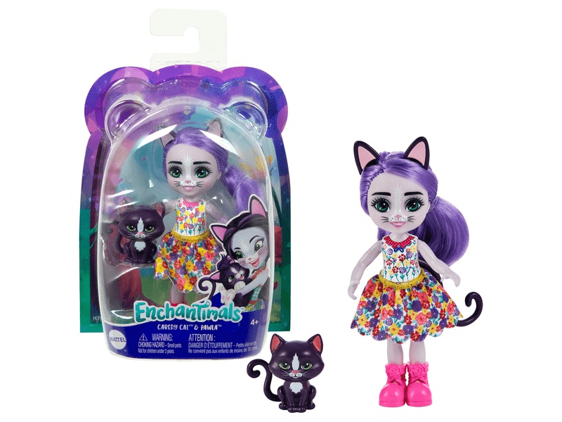 Enchantimals: Kistesó baba és állatka - Macska (HCF97 HCF98)