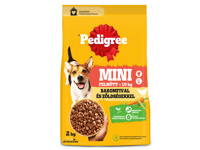 Pedigree száraztáp baromfival és zöldségekkel kistestű felnőtt kutyák számára 2kg