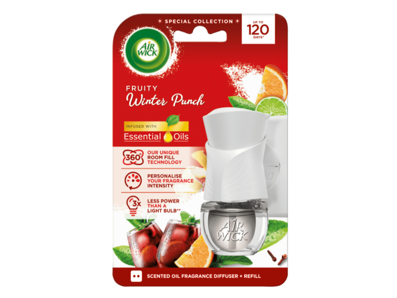 Air Wick elektromos légrissítő, gyümolcsös téli puncs