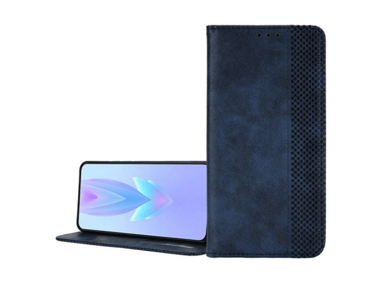 Gigapack Tecno Spark Go 2024 Bőr hatású flip tok, sötétkék (GP-157961)