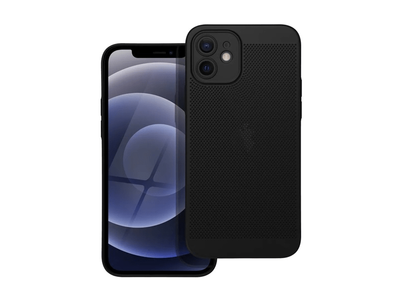 Gigapack Apple iPhone 12/ 12 Pro Műanyag tok, fekete (GP-142545)