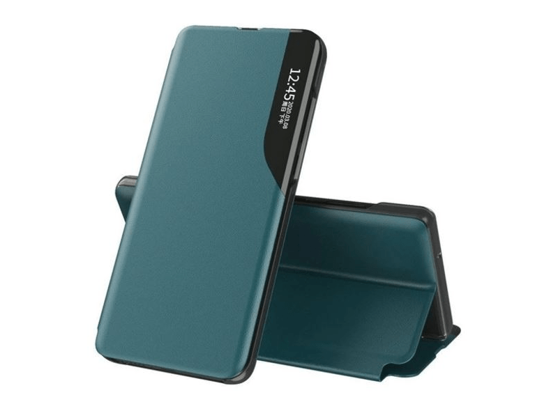 Gigapack Poco X6 Pro 5G Bőr hatású flip tok, zöld (GP-155596)