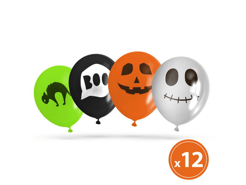 Family set balona za Halloween 58141 - 4 vrste - 12 kom / pakiranje