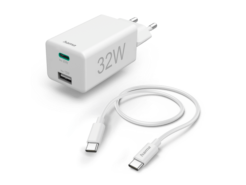 Hama 201692 Univerzalni mrežni punjač, USB&TYPE-C PD/QC, 32W