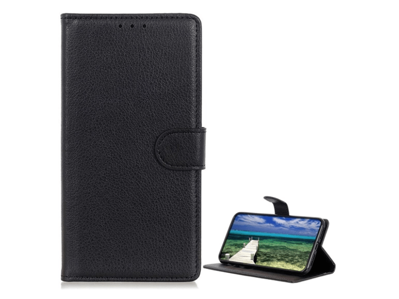 Gigapack Google Pixel 8a 5G Bőr hatású flip tok, fekete (GP-157275)