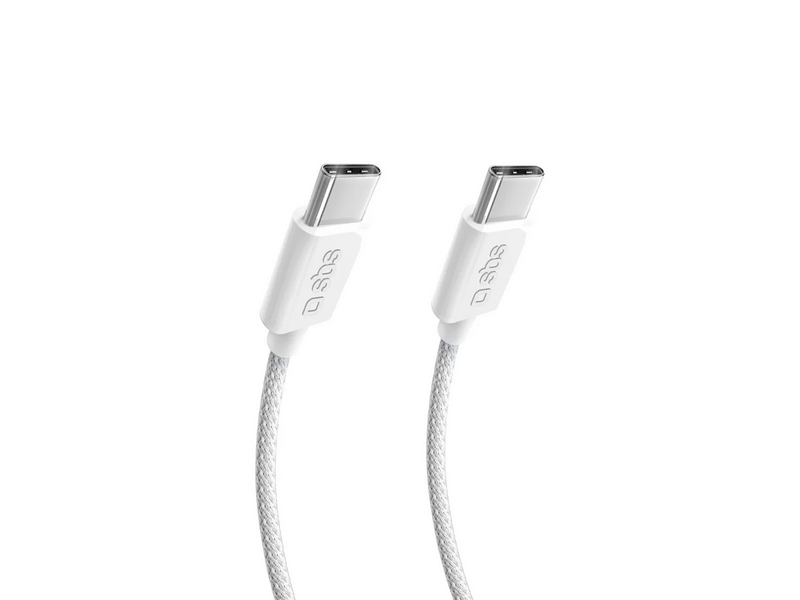 SBS USB-C - USB-C 4.0 kabel, bijeli (TECABLETISSUETCC40GB)