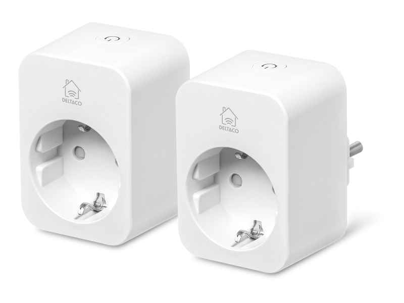 Deltaco Smart Home SH-P01E16-2P 16A Aljzat, energiafigyelővel, 2 db