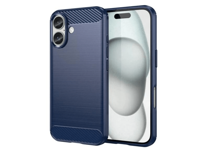 Gigapack iPhone 16 Szilikon telefonvédő tok, sötétkék (GP-160161)