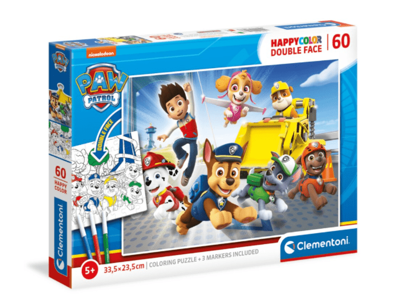 Clementoni Mancs őrjárat színezhető kétoldalas puzzle 60 db-os