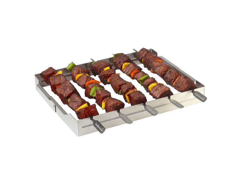 Barbecook bc-acc-7017 držač za ražnjiće za pečenje, nehrđajući čelik, za 5 mjesta