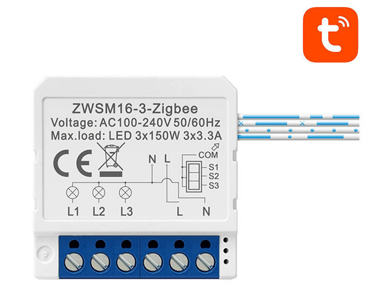 Avatto ZWSM16-W3 ZigBee TUYA intelligens aljzat kapcsoló