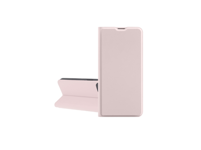 Gigapack Motorola Moto G84 Bőr hatású flip tok, babarózsaszín (GP-155083)