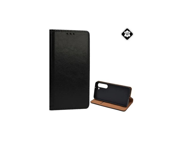 Gigapack Samsung S23 Bőr  flip tok, fekete (GP-134970)
