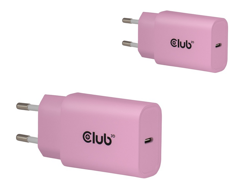 Club 3D Hálózati Adapter 30W, 2db rózsaszín(CAC-3021)