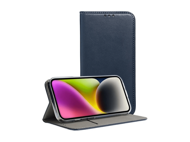 Gigapack Oppo A78 5G Bőr hatású flip tok, sötétkék (GP-141478)