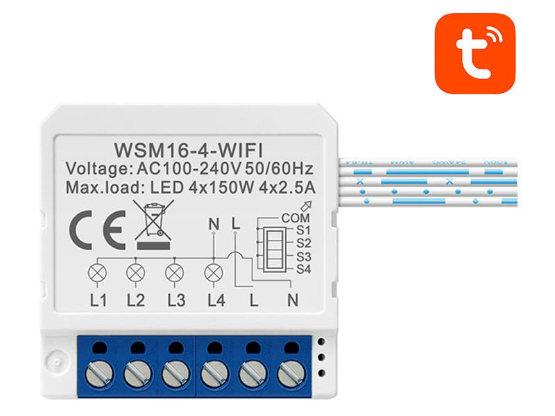 Avatto WSM16-W4 TUYA intelligens Wi-Fi fali kapcsoló