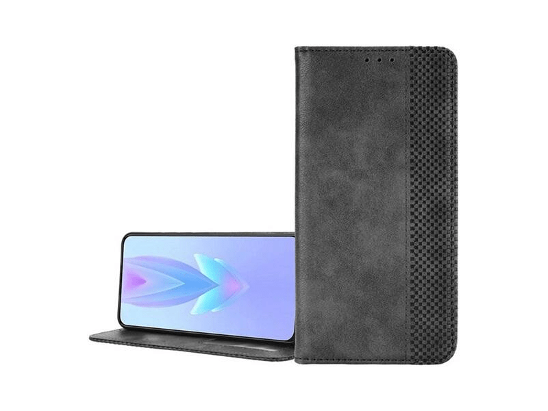 Gigapack Tecno Spark 20 Pro Bőr hatású flip tok, fekete (GP-157955)